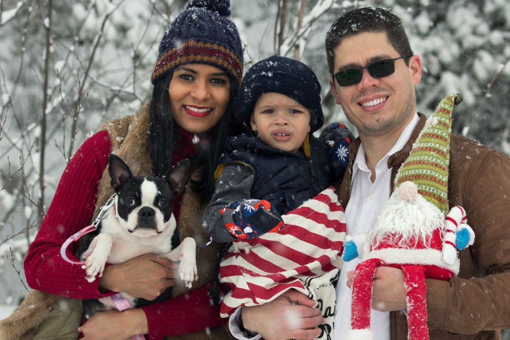 Yeika with her family outdoors